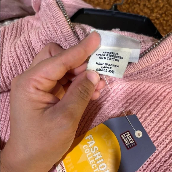 Y2K 100% Cotton Pink Women's Sweater - Picture 5 of 5